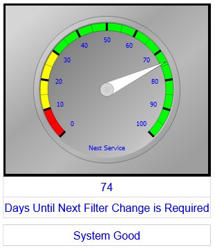 Filter status: service good